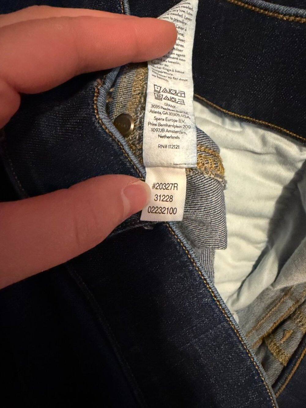 SPANX Women's Dark Blue Boot Cut Jeans - Picture 7 of 10